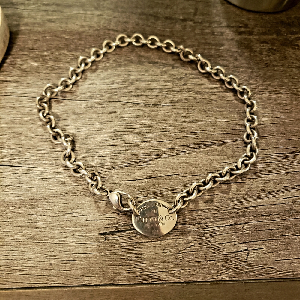 Tiffany & Co. Silver Necklace with Classic Rolo Chain